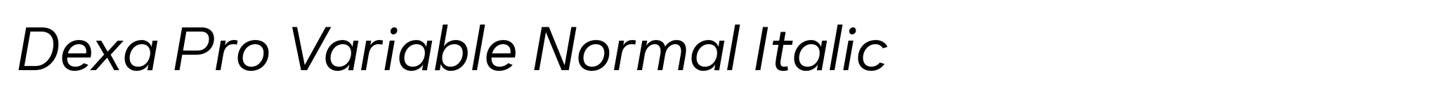 Dexa Pro Variable Normal Italic image